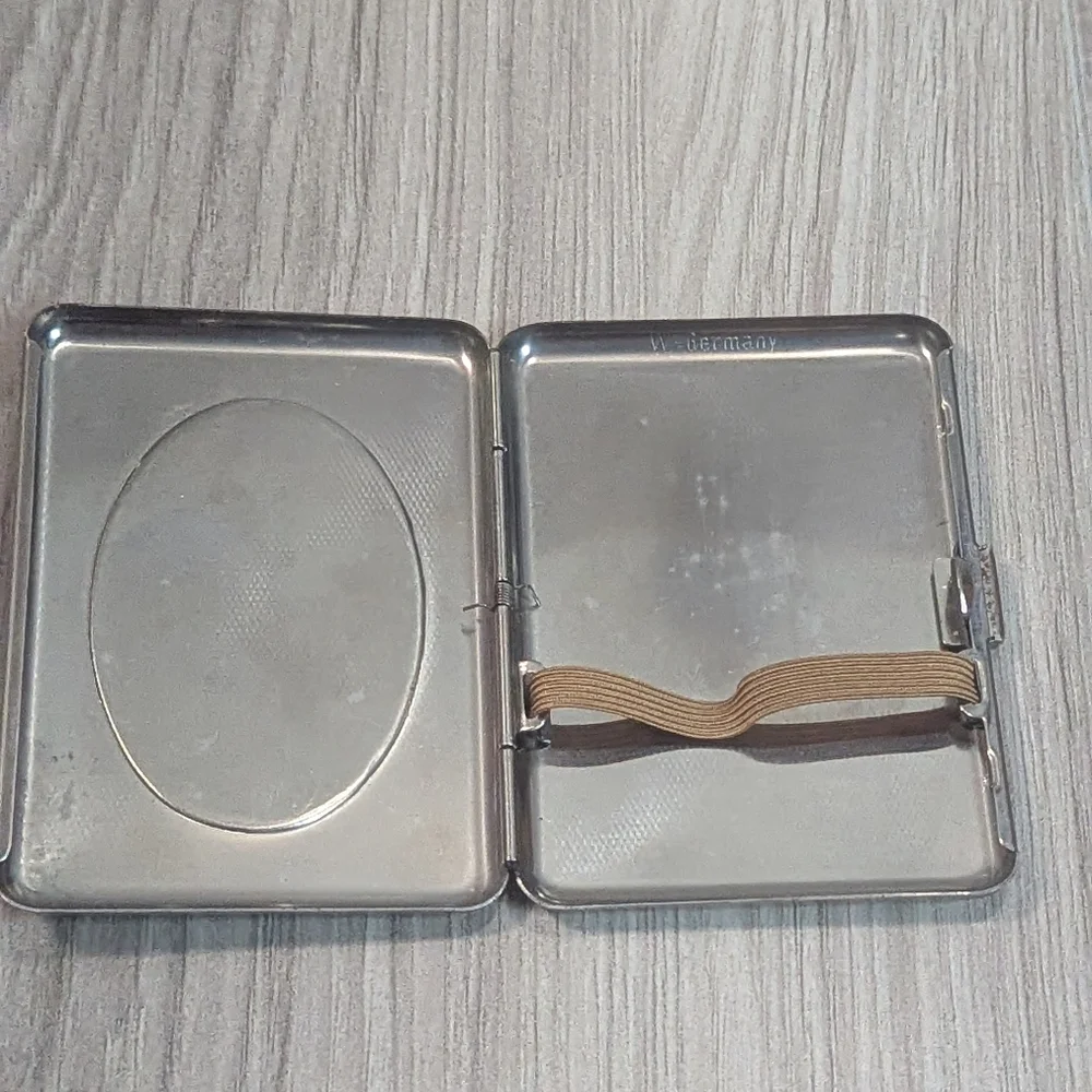 Men's Biker VTG Motorcycle Eagle Business Card Holder Silver Copper